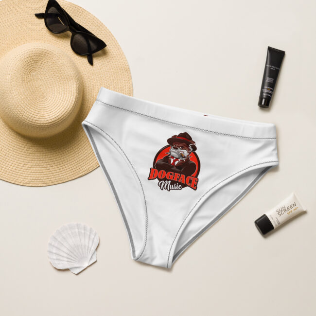 Recycled high-waisted bikini bottom