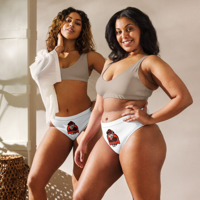 Recycled high-waisted bikini bottom
